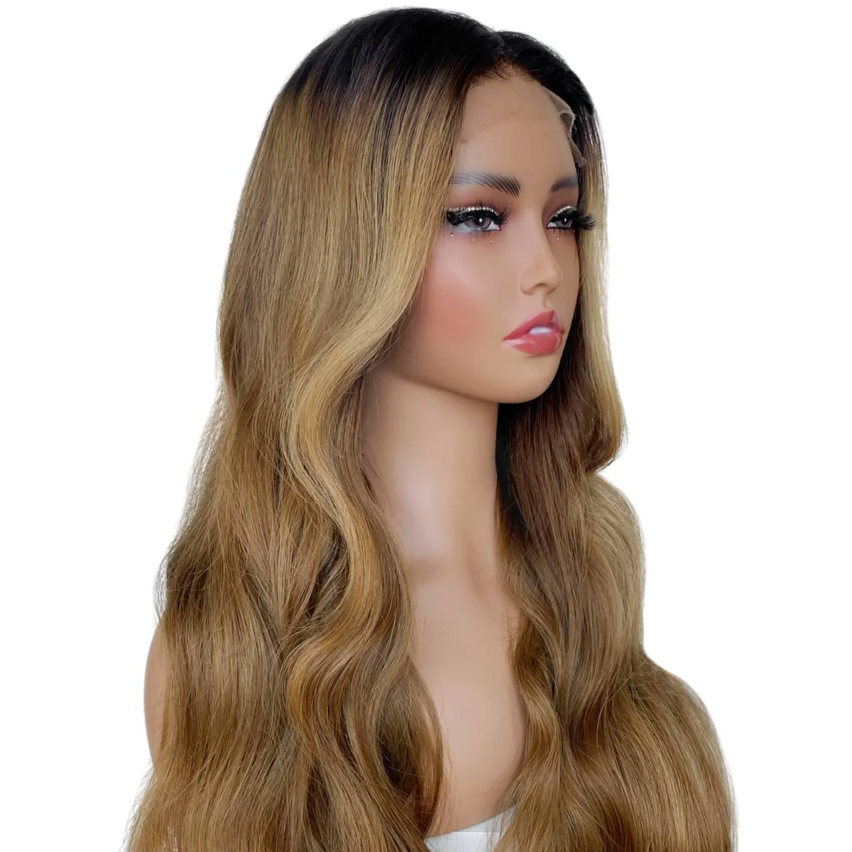 Raw Dark Blonde Balayage Wavy 5x5 HD Closure Wig - Image 4