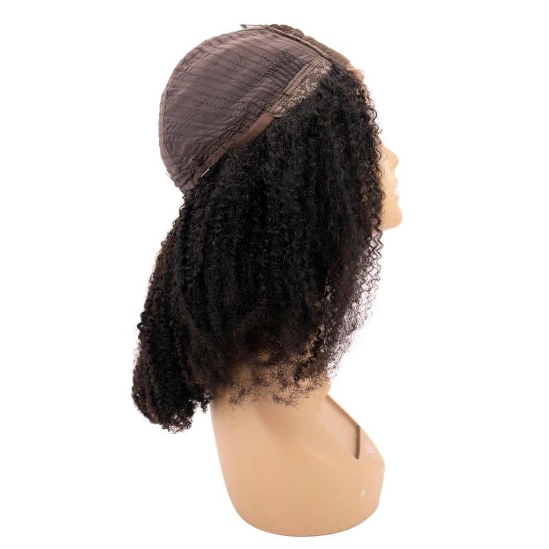 Afro Kinky Curly 4x4 Transparent Lace 100% Human Hair Closure Wig - Image 3