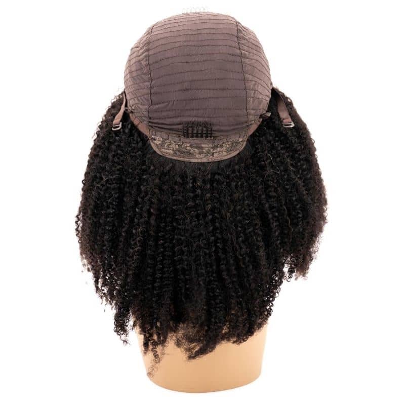 Afro Kinky Curly 4x4 Transparent Lace 100% Human Hair Closure Wig - Image 6