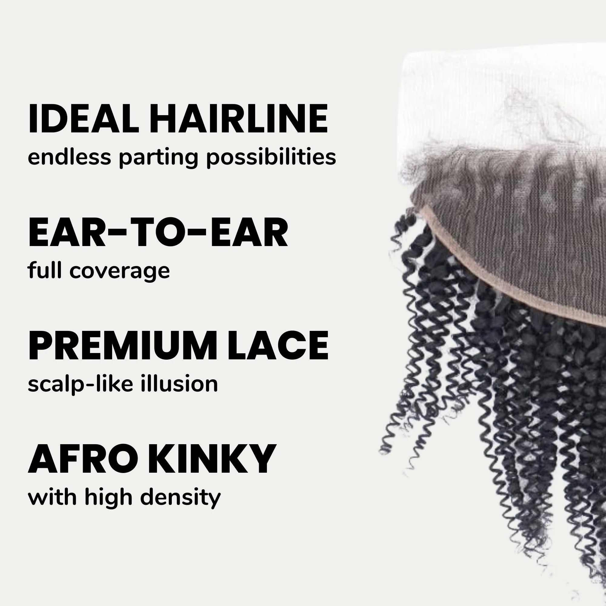 Afro Kinky Curly 13x4 Transparent Lace Human Hair Frontal - Image 3