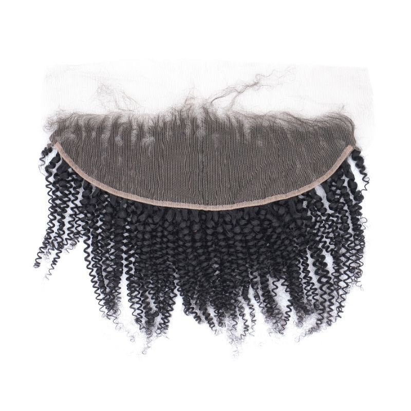 Afro Kinky Curly 13x4 Transparent Lace Human Hair Frontal - Image 5