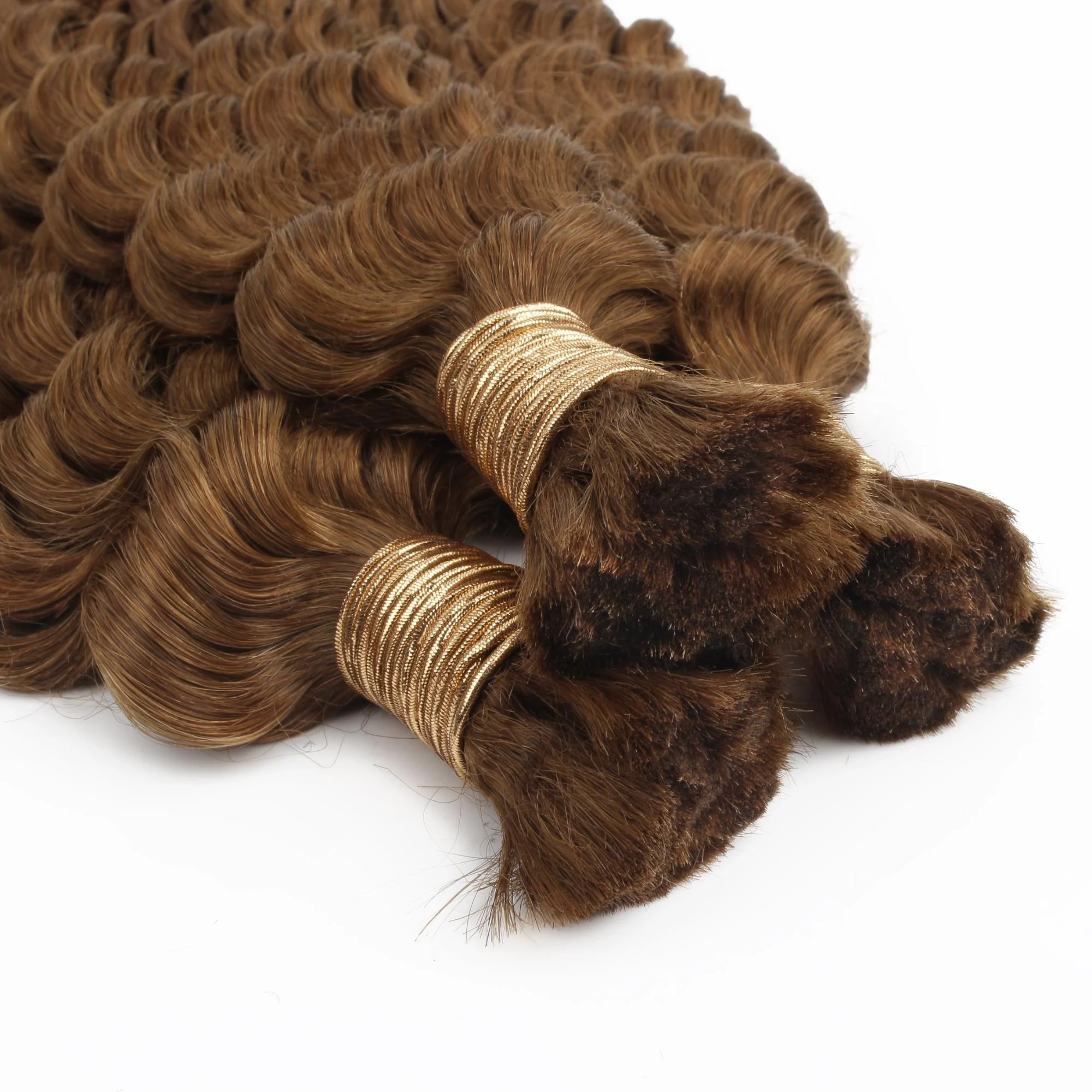 Auburn Deep Wave Bulk 100% Human Braiding Hair - Image 10