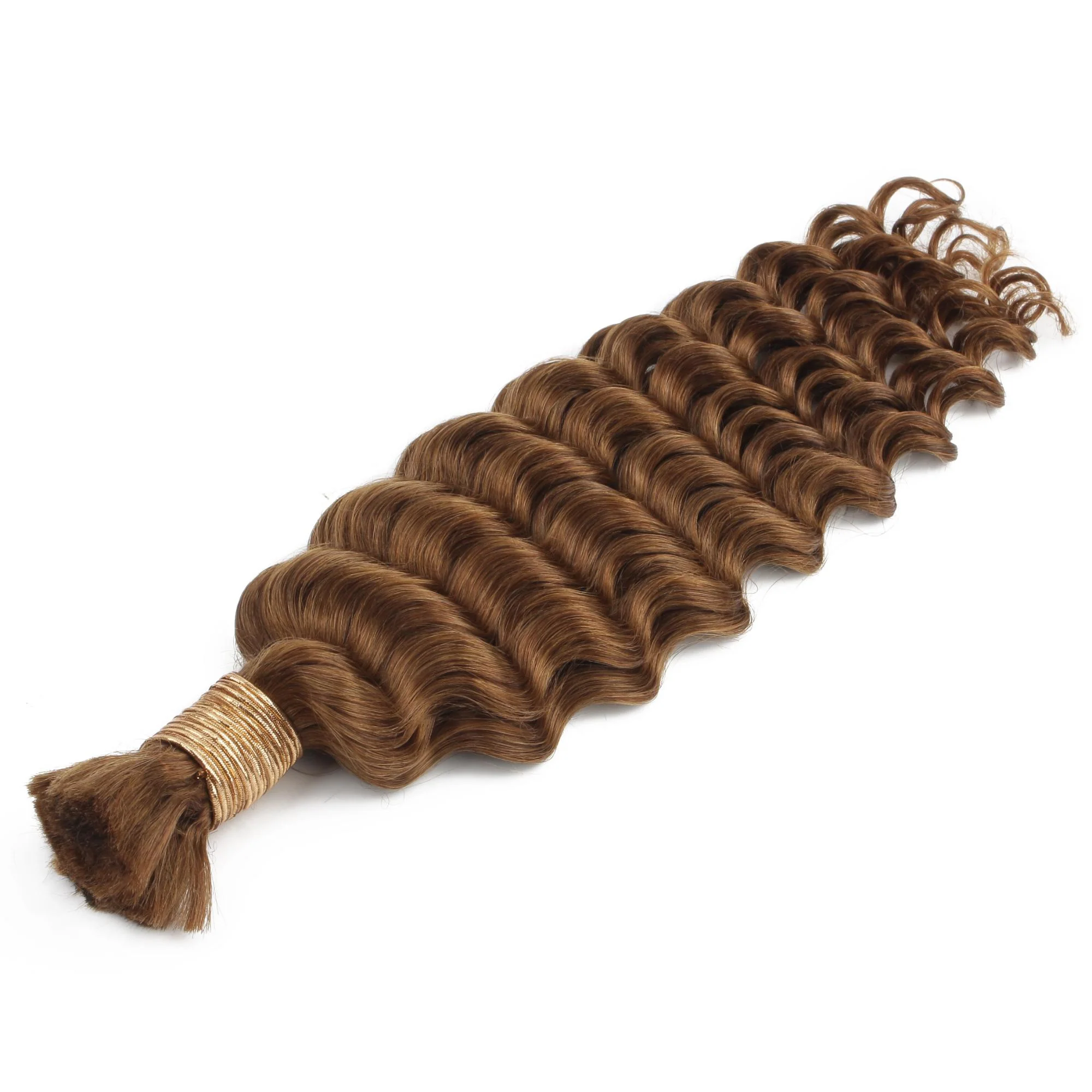 Auburn Deep Wave Bulk 100% Human Braiding Hair - Image 11