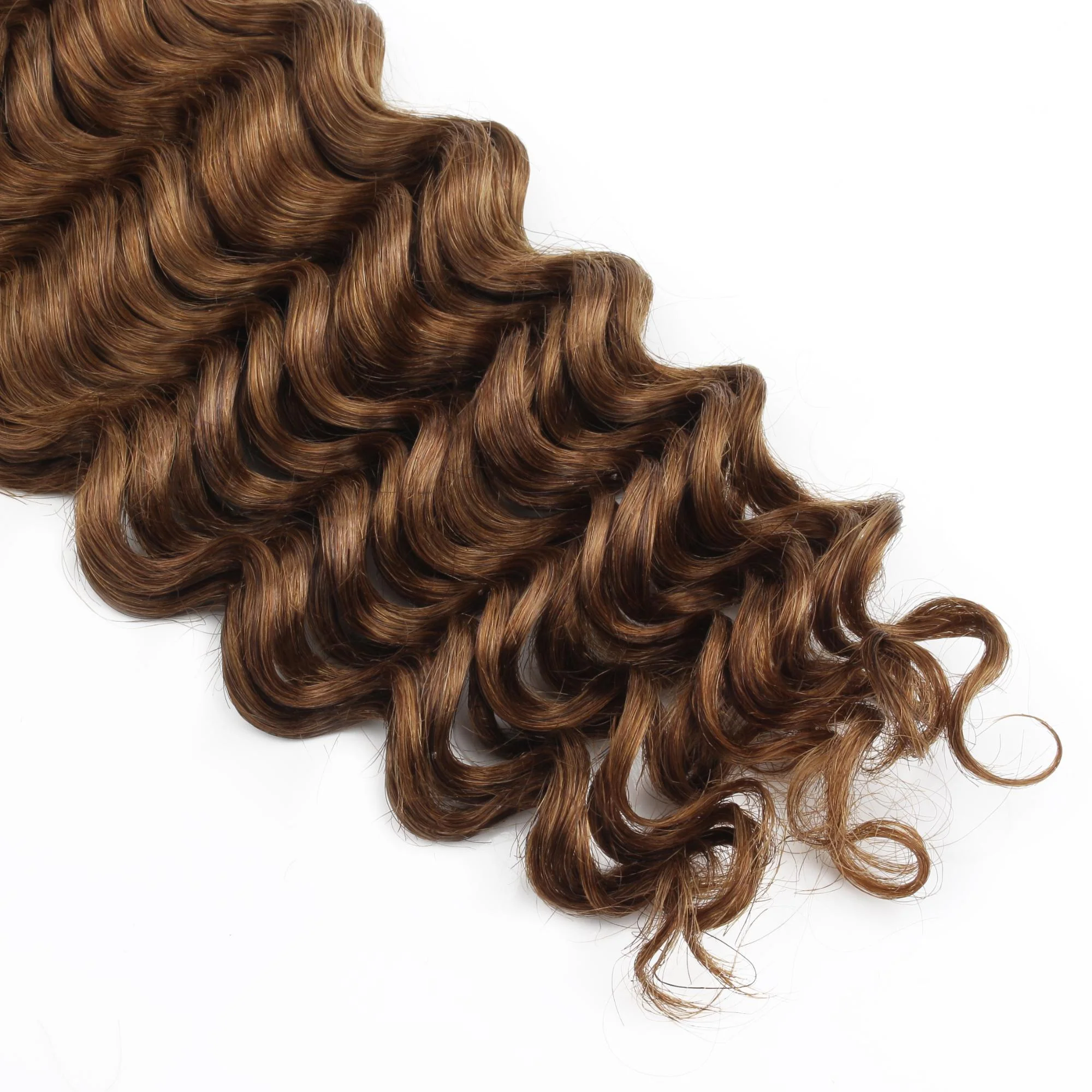 Auburn Deep Wave Bulk 100% Human Braiding Hair - Image 6
