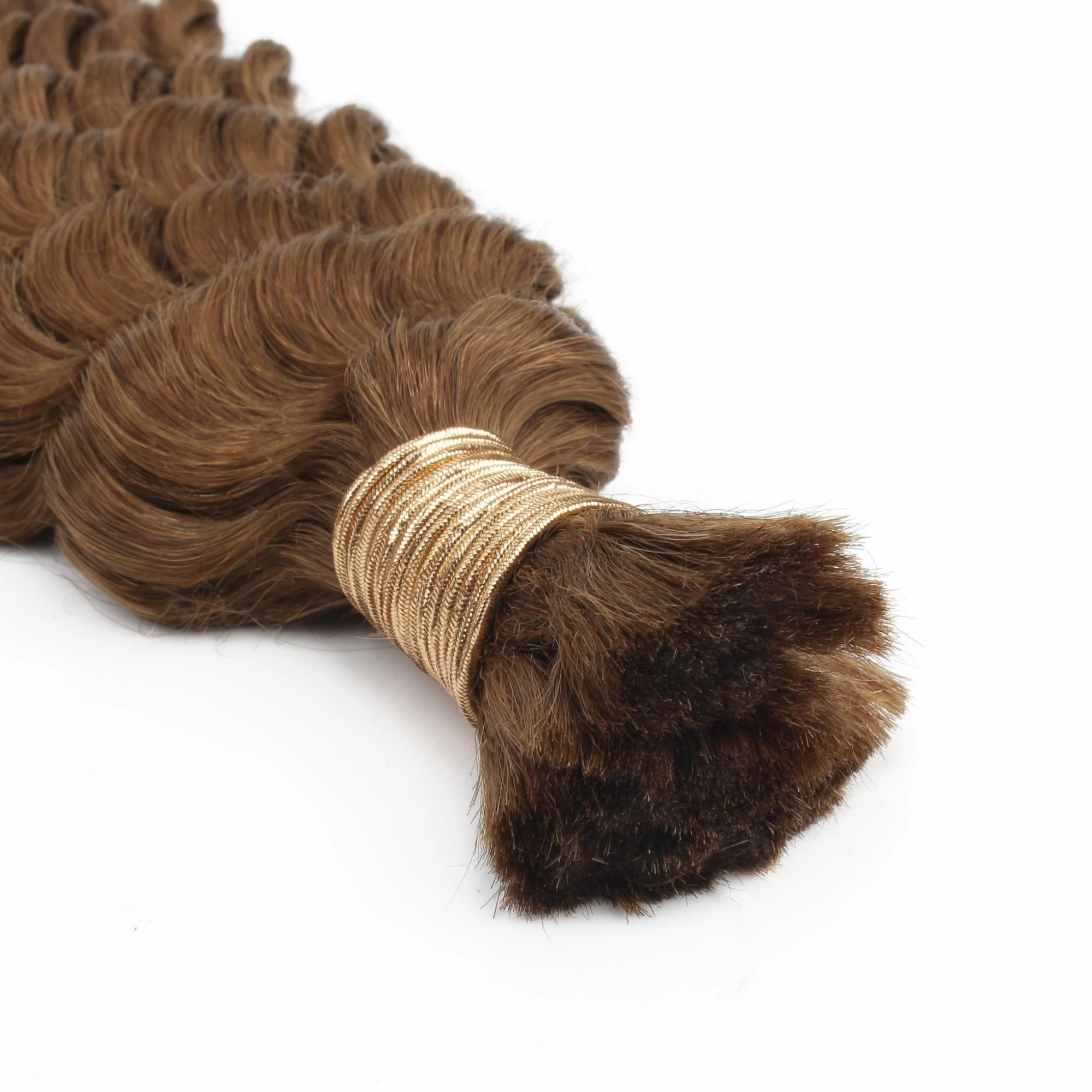 Auburn Deep Wave Bulk 100% Human Braiding Hair - Image 8