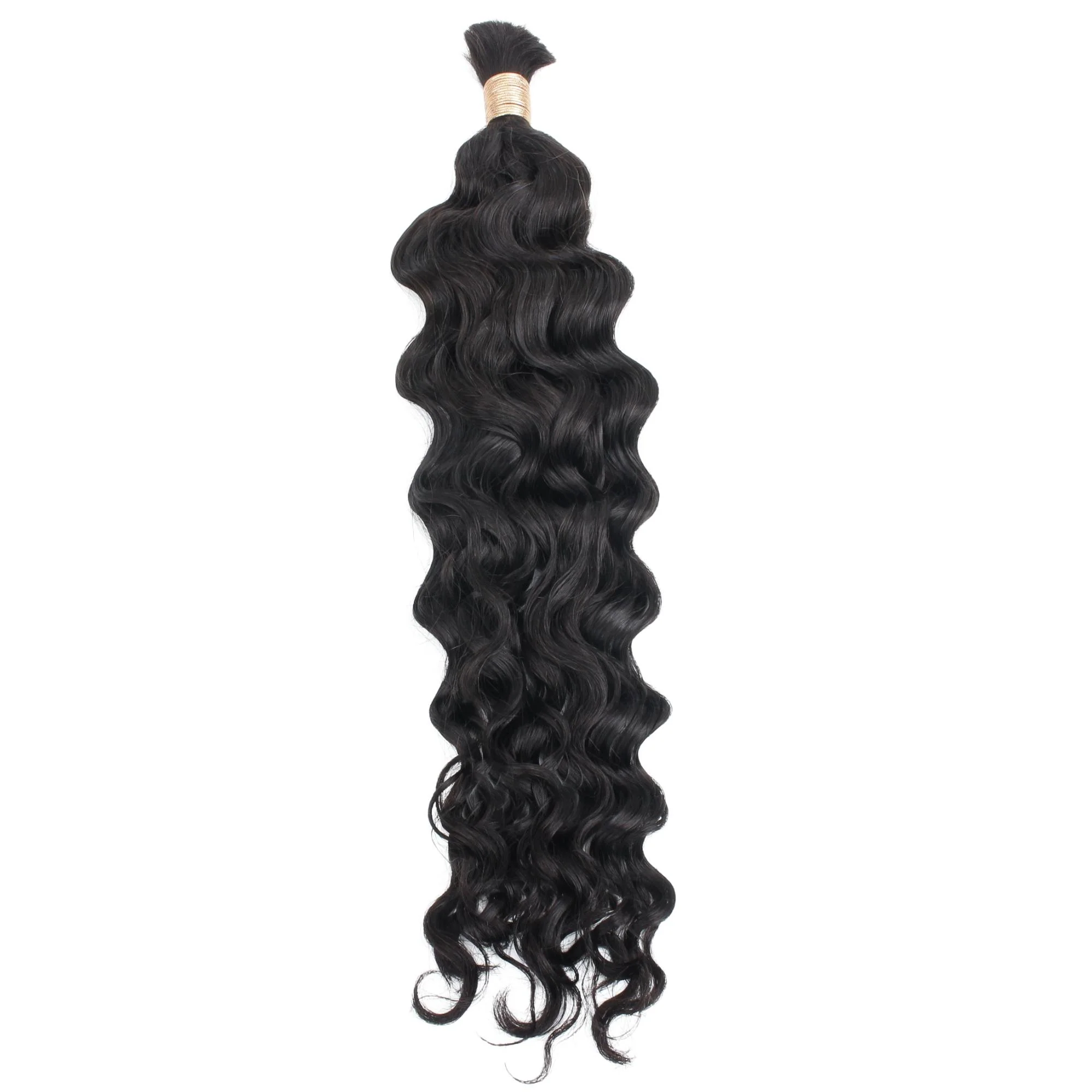 Beach Wave Bulk 100% Human Braiding Hair - Image 4