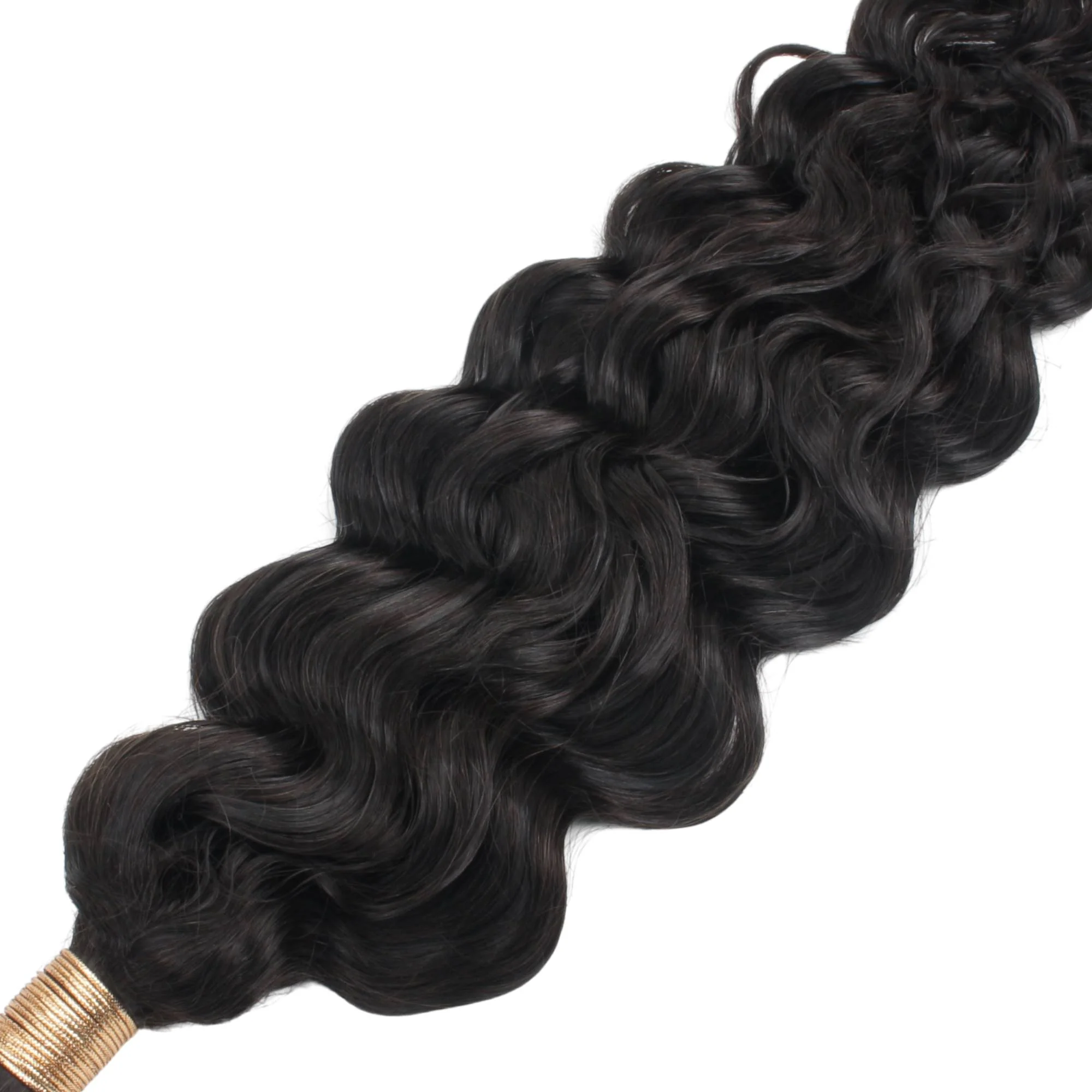 Beach Wave Bulk 100% Human Braiding Hair - Image 5