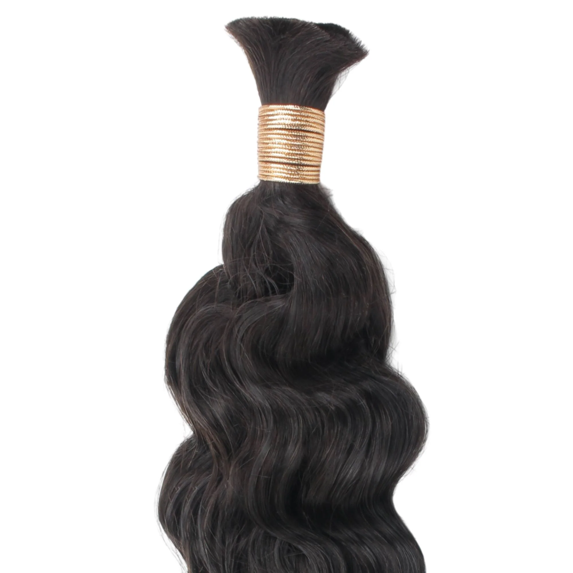Beach Wave Bulk 100% Human Braiding Hair - Image 6