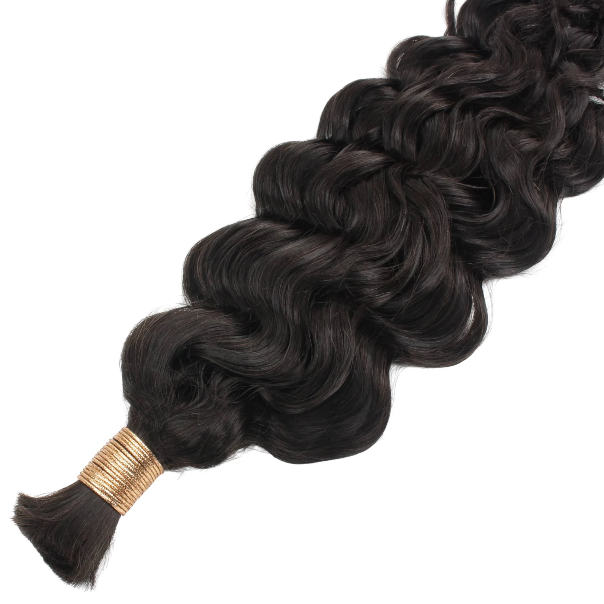 Beach Wave Bulk 100% Human Braiding Hair - Image 8