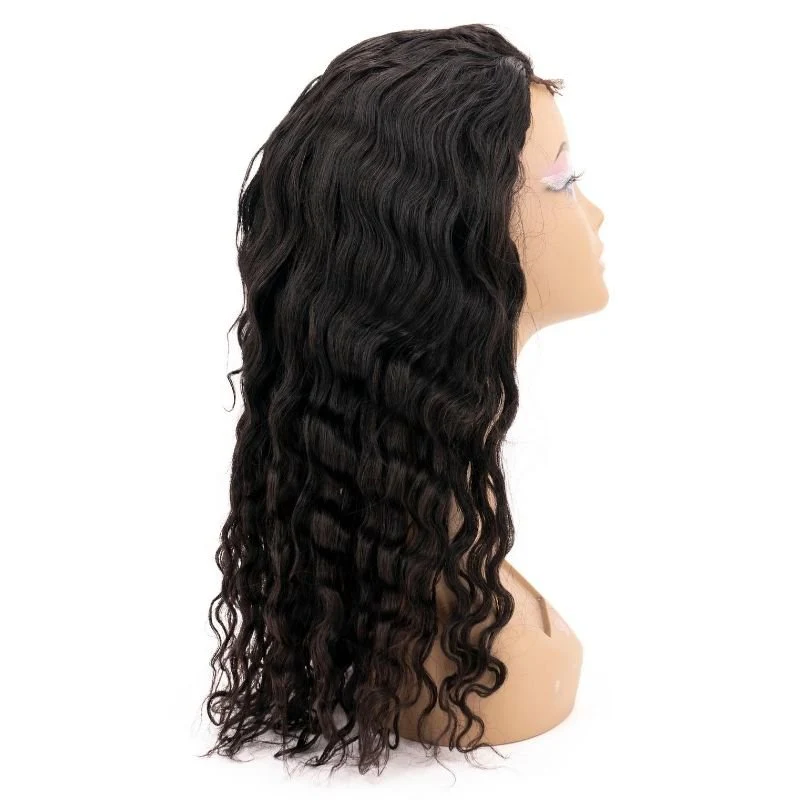 Beach Wave 4x4 Transparent Lace 100% Human Hair Closure Wig - Image 3