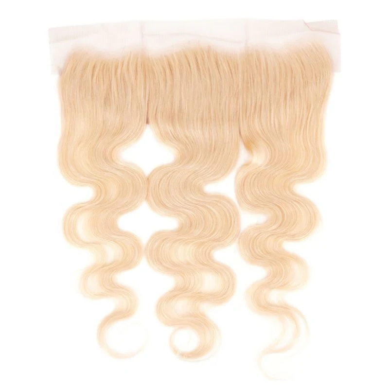 Blonde Body Wave 13x4 Transparent Lace Human Hair Frontal - Image 4