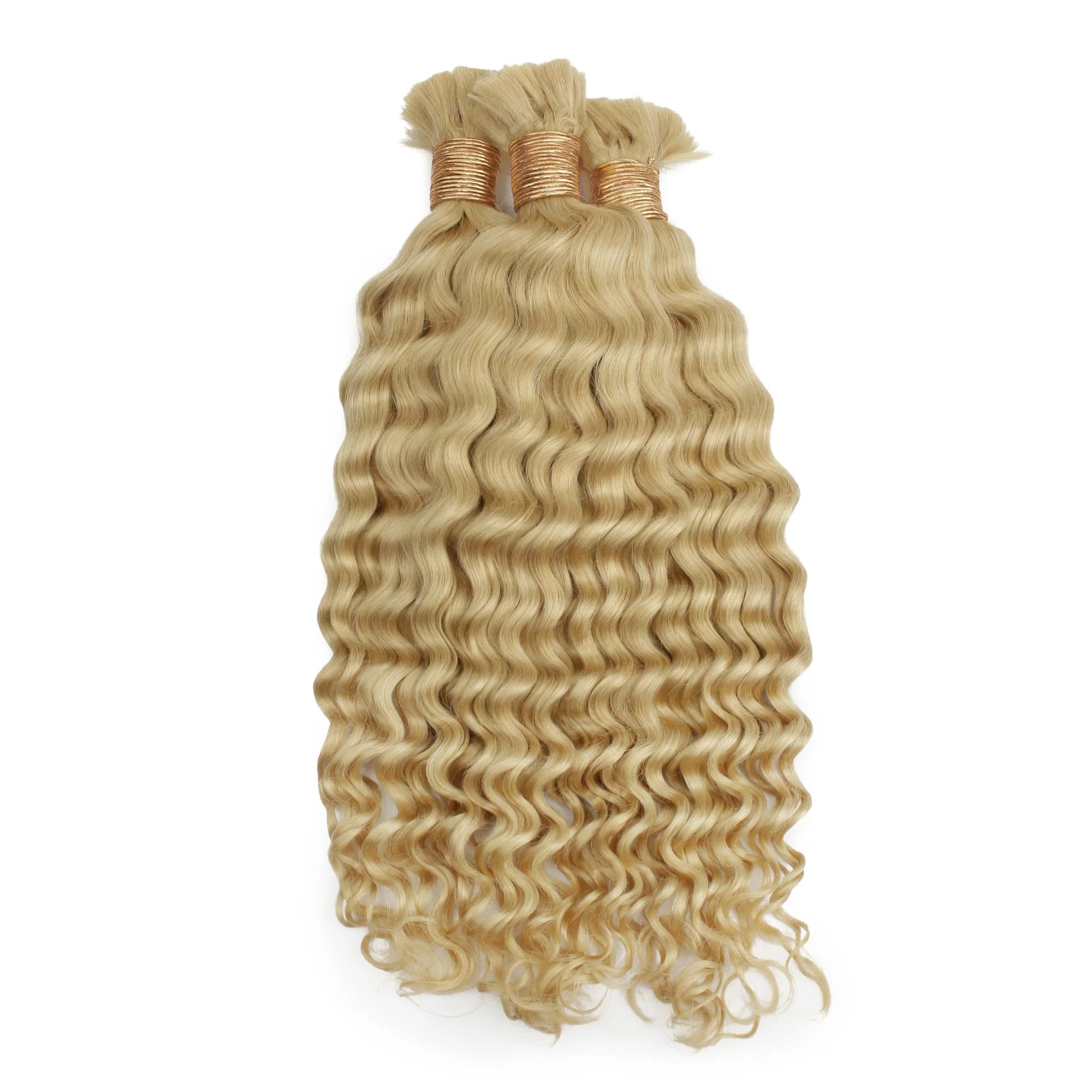 Blonde Deep Wave Bulk 100% Human Braiding Hair - Image 11