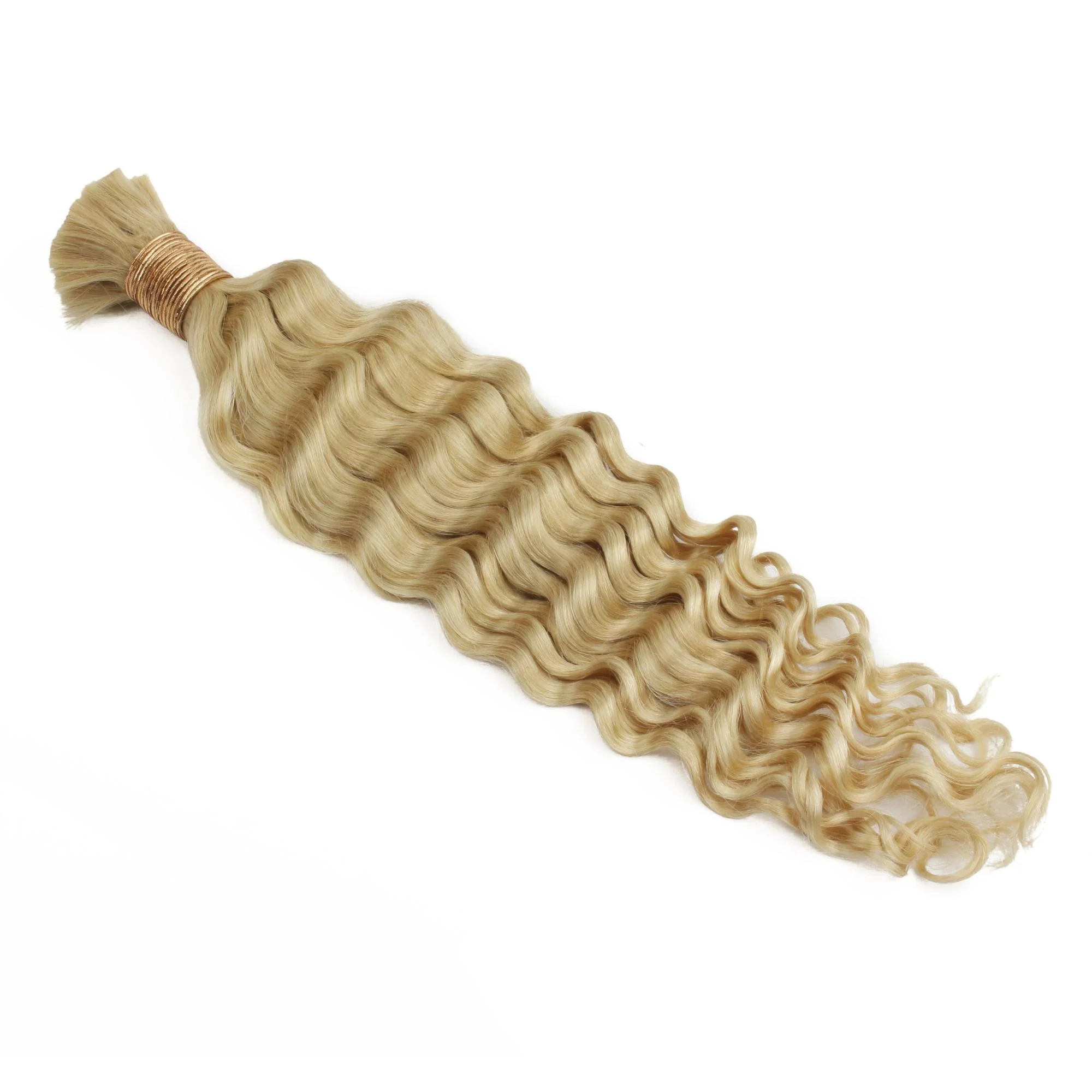 Blonde Deep Wave Bulk 100% Human Braiding Hair - Image 5