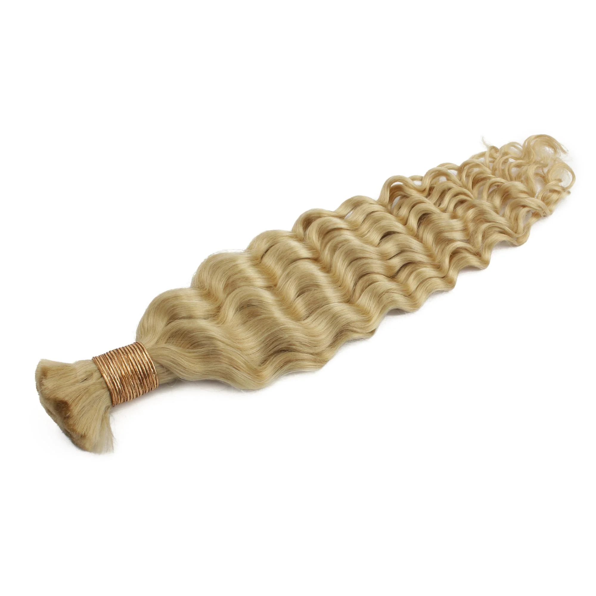 Blonde Deep Wave Bulk 100% Human Braiding Hair - Image 7