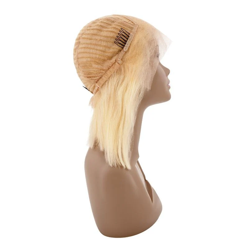 Blonde Straight 13x4 Transparent Lace 100% Human Hair Bob Wig - Image 4