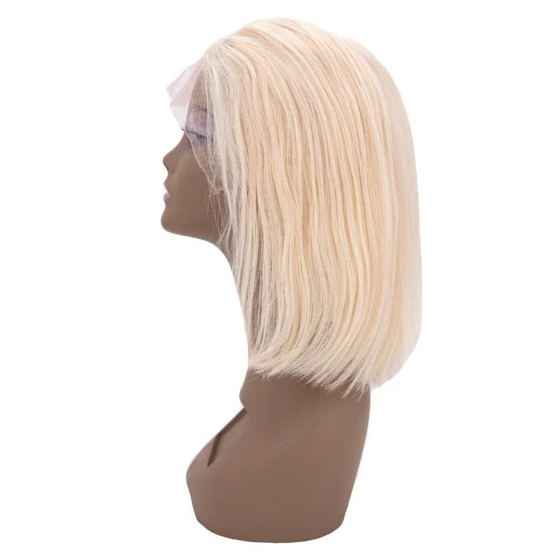 Blonde Straight 4x4 Transparent Lace 100% Human Hair Bob Wig - Image 4