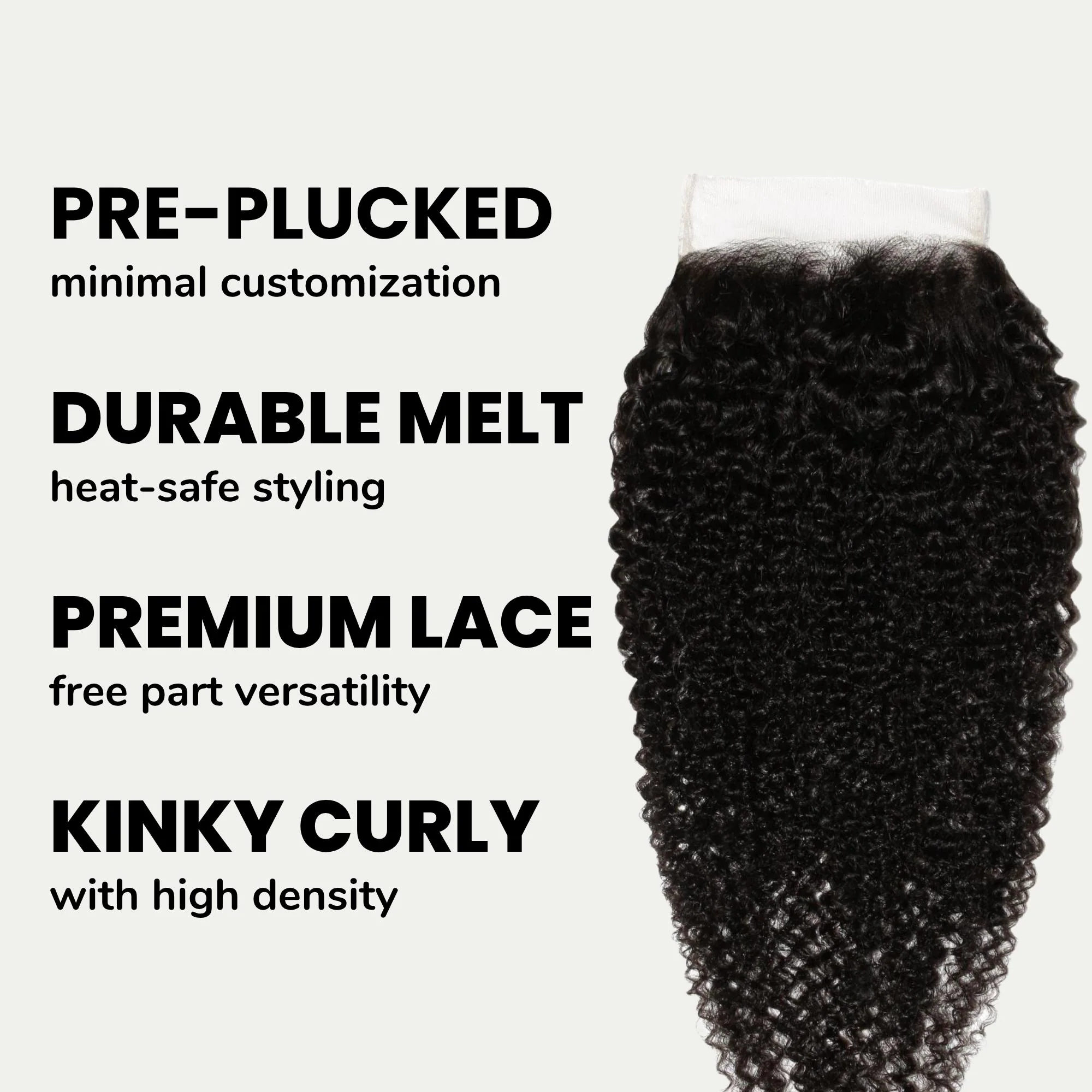 Afro Kinky Curly 4x4 Transparent Lace Human Hair Closure - Image 3
