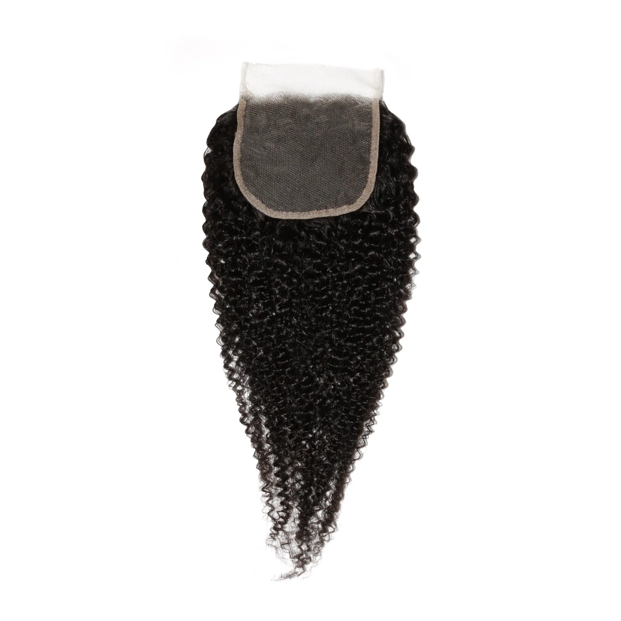 Afro Kinky Curly 4x4 Transparent Lace Human Hair Closure - Image 5