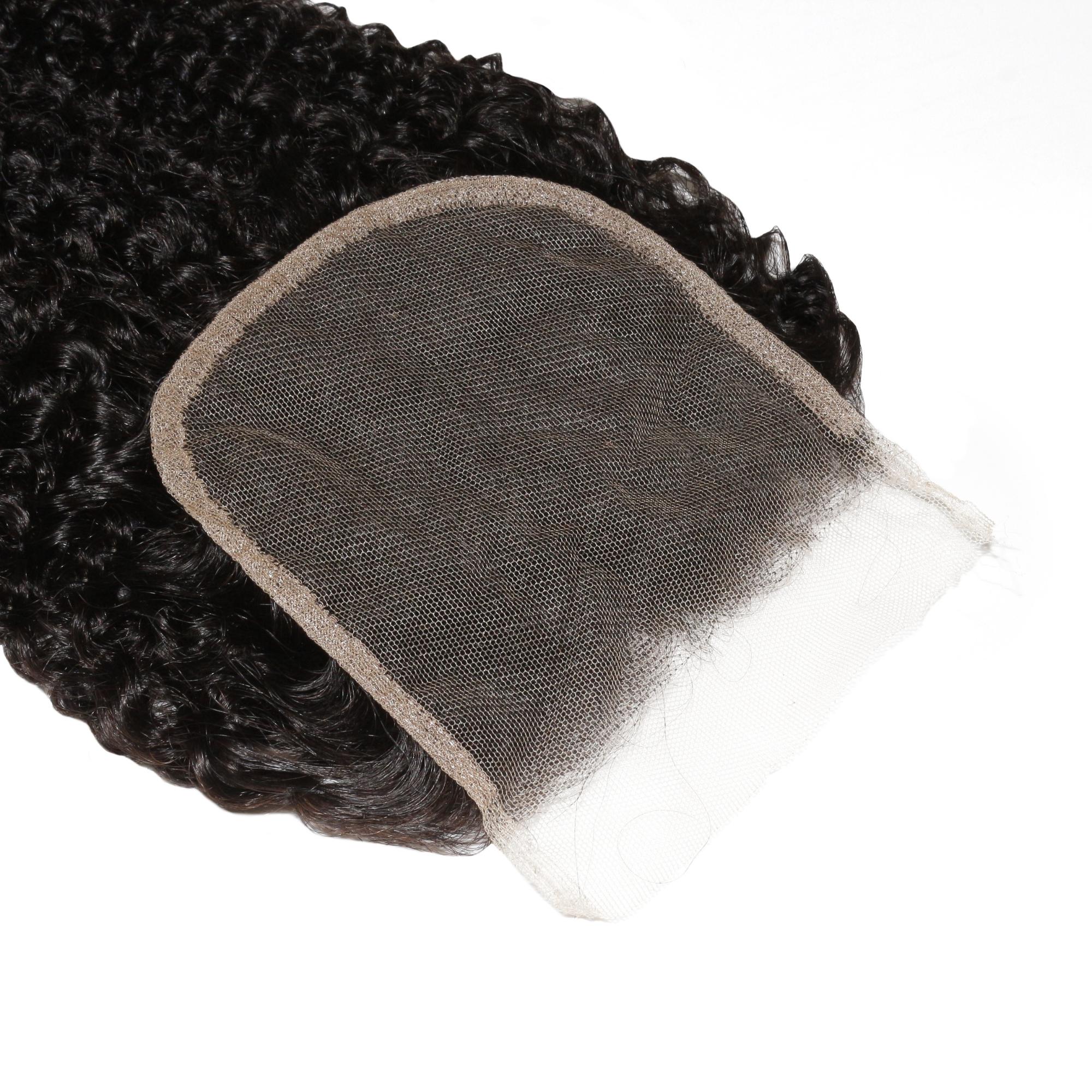 Afro Kinky Curly 4x4 Transparent Lace Human Hair Closure - Image 8