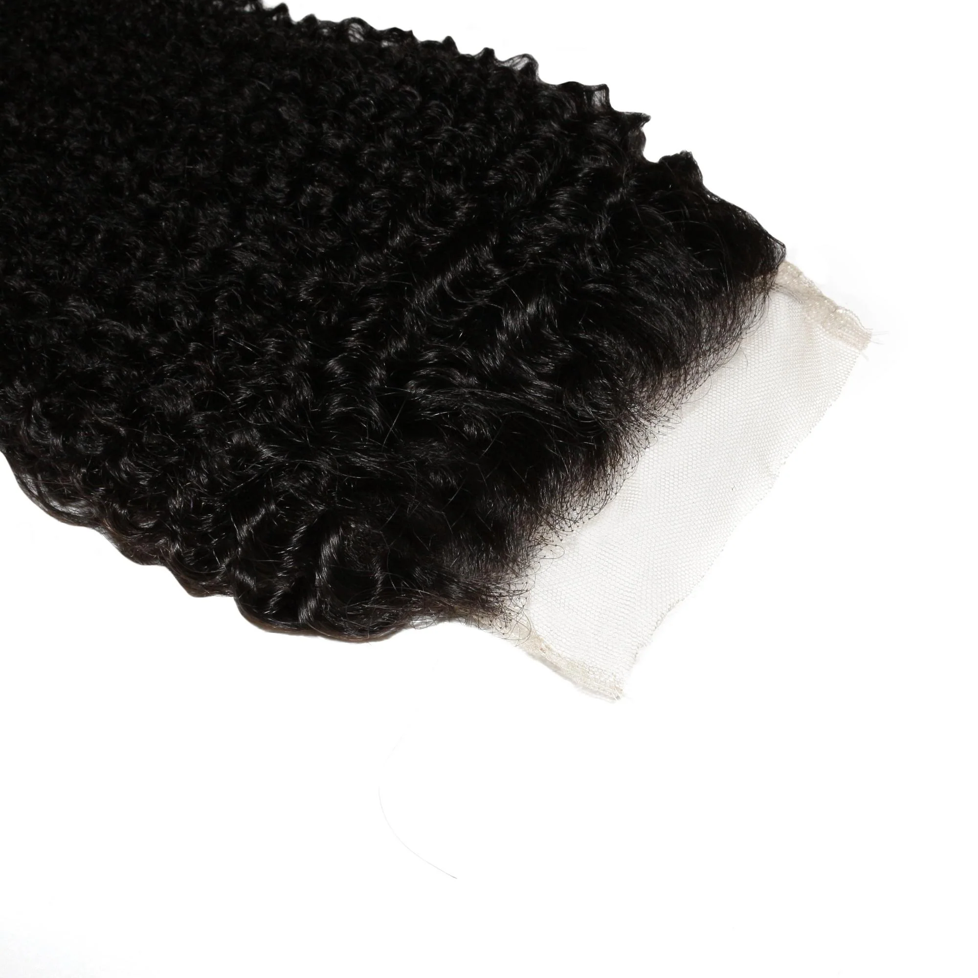 Afro Kinky Curly 4x4 Transparent Lace Human Hair Closure - Image 9