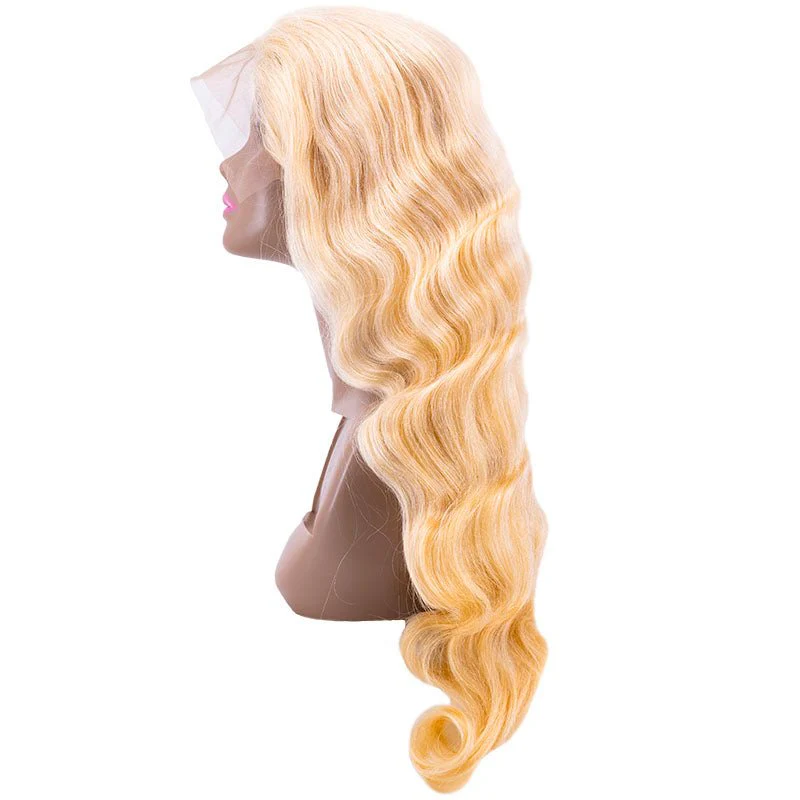 Blonde Body Wave 13x4 Transparent Lace Front Human Hair Wig - Image 4