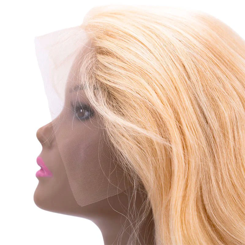 Blonde Body Wave 13x4 Transparent Lace Front Human Hair Wig - Image 5