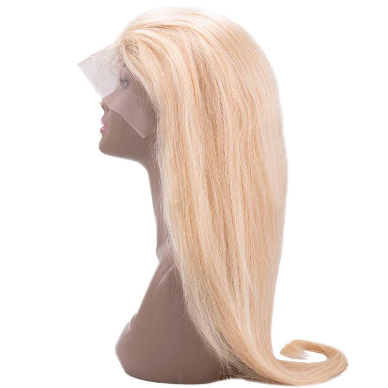 Brazilian Blonde Straight 13x4 Transparent Lace Front 100% Human Hair Wig - Image 4