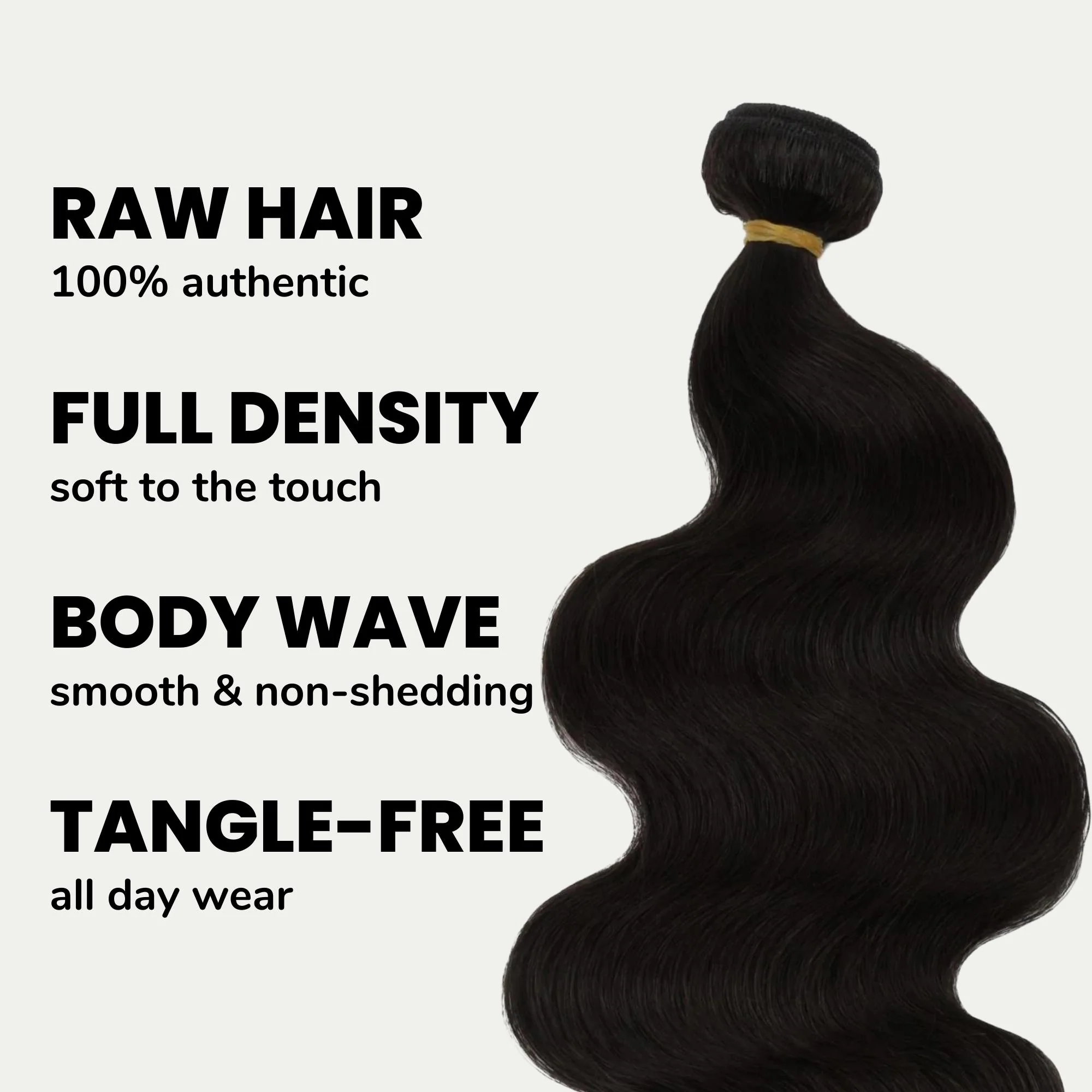 Raw Body Wave 100% Human Hair Bundles - Image 3