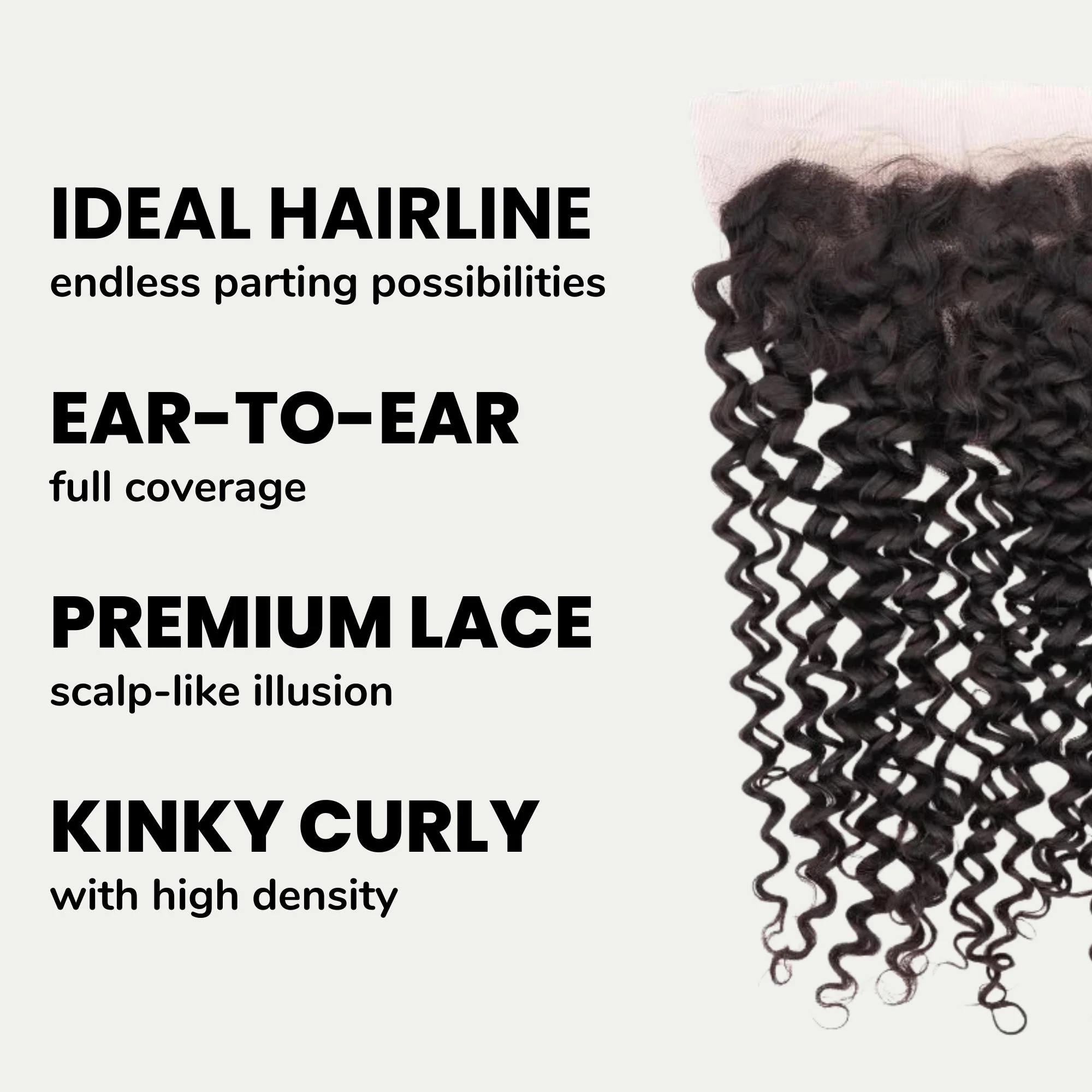 Kinky Curly 13x4 Transparent Lace Human Hair Frontal - Image 3