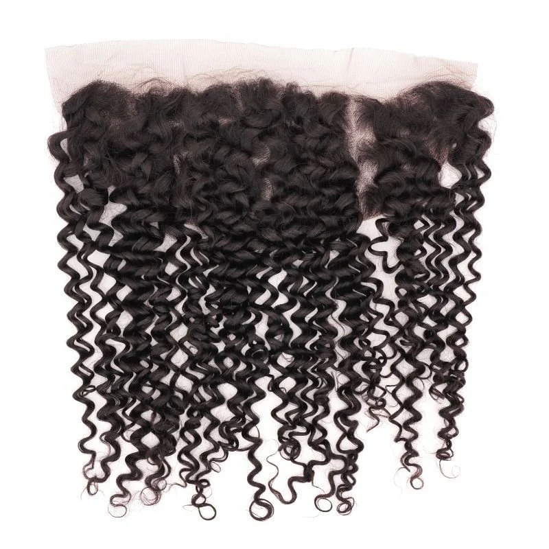 Kinky Curly 13x4 Transparent Lace Human Hair Frontal - Image 4