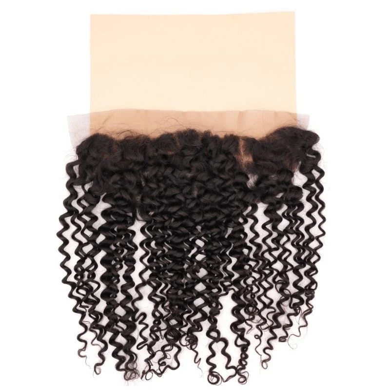 Kinky Curly 13x4 Transparent Lace Human Hair Frontal - Image 5