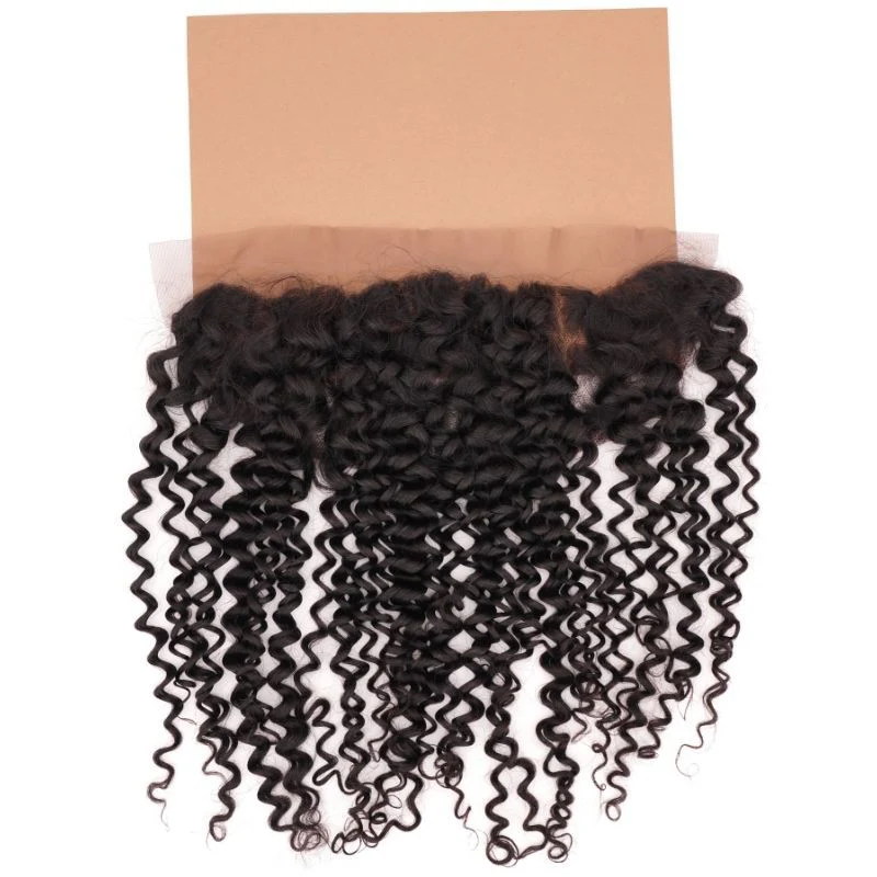 Kinky Curly 13x4 Transparent Lace Human Hair Frontal - Image 7