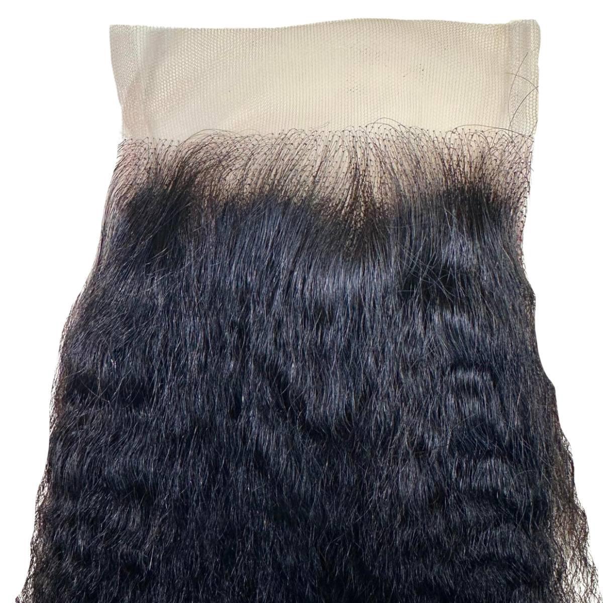 Kinky Straight 4x4 Transparent Lace Human Hair Closure - Image 4