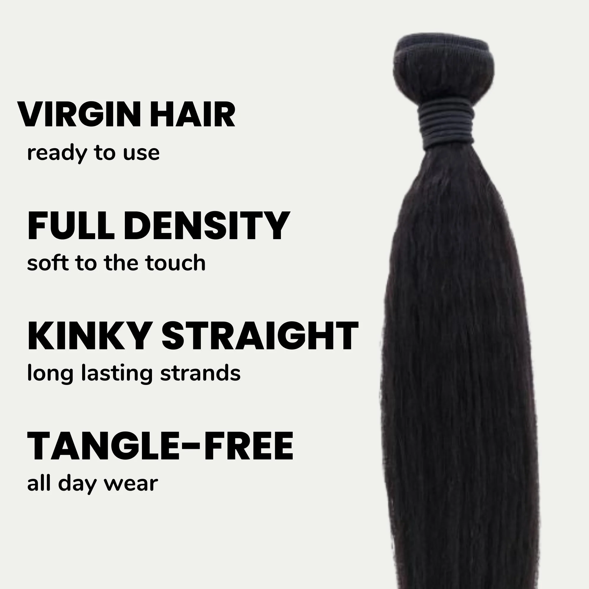 Kinky Straight 100% Human Hair Bundle Deals - Image 3