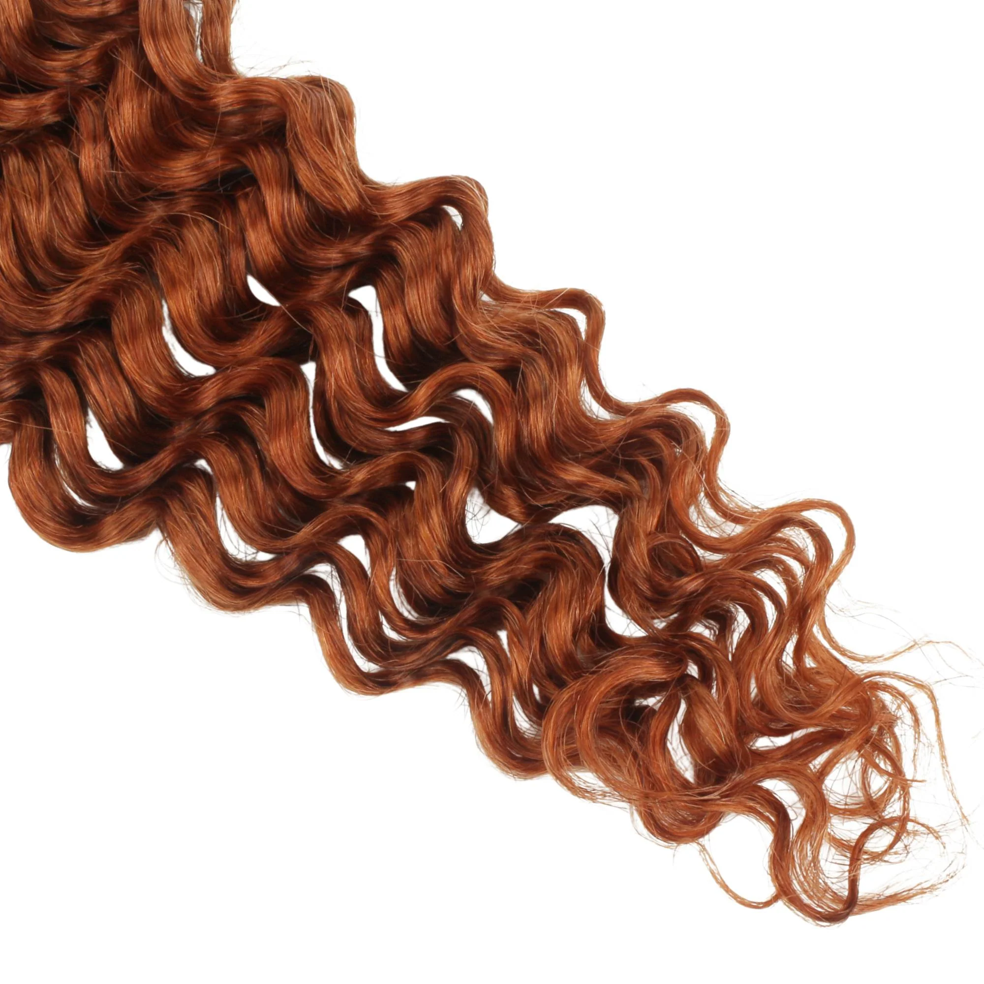 Copper Deep Wave Color 350 Bulk 100% Human Braiding Hair - Image 6