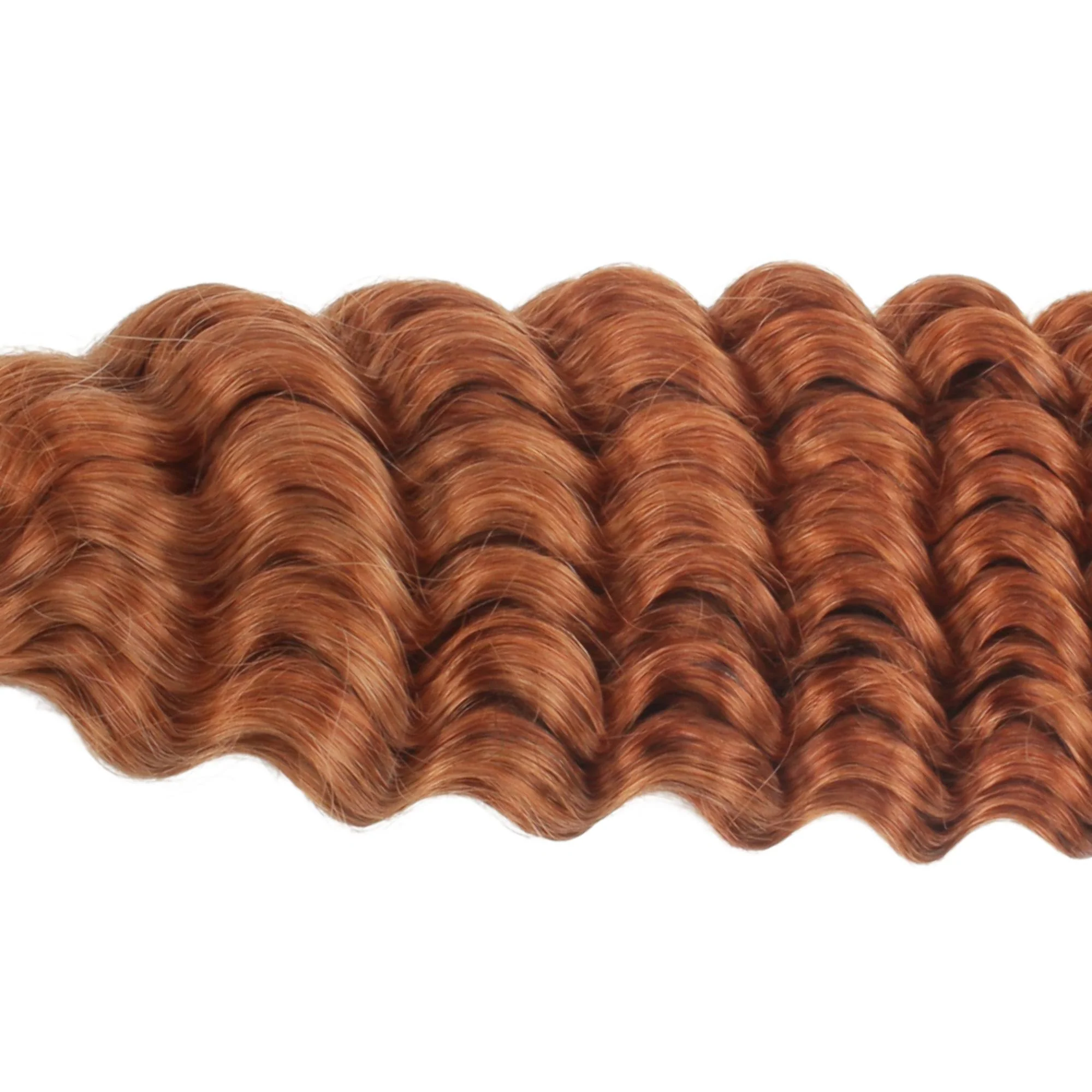 Copper Deep Wave Color 350 Bulk 100% Human Braiding Hair - Image 7