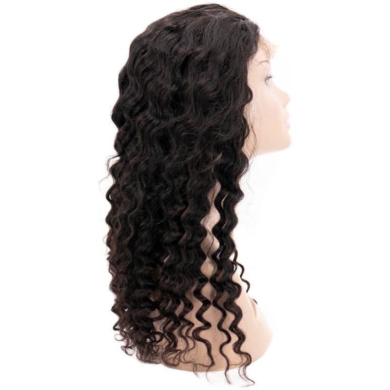 Deep Wave 4x4 Transparent Lace 100% Human Hair Closure Wig - Image 3