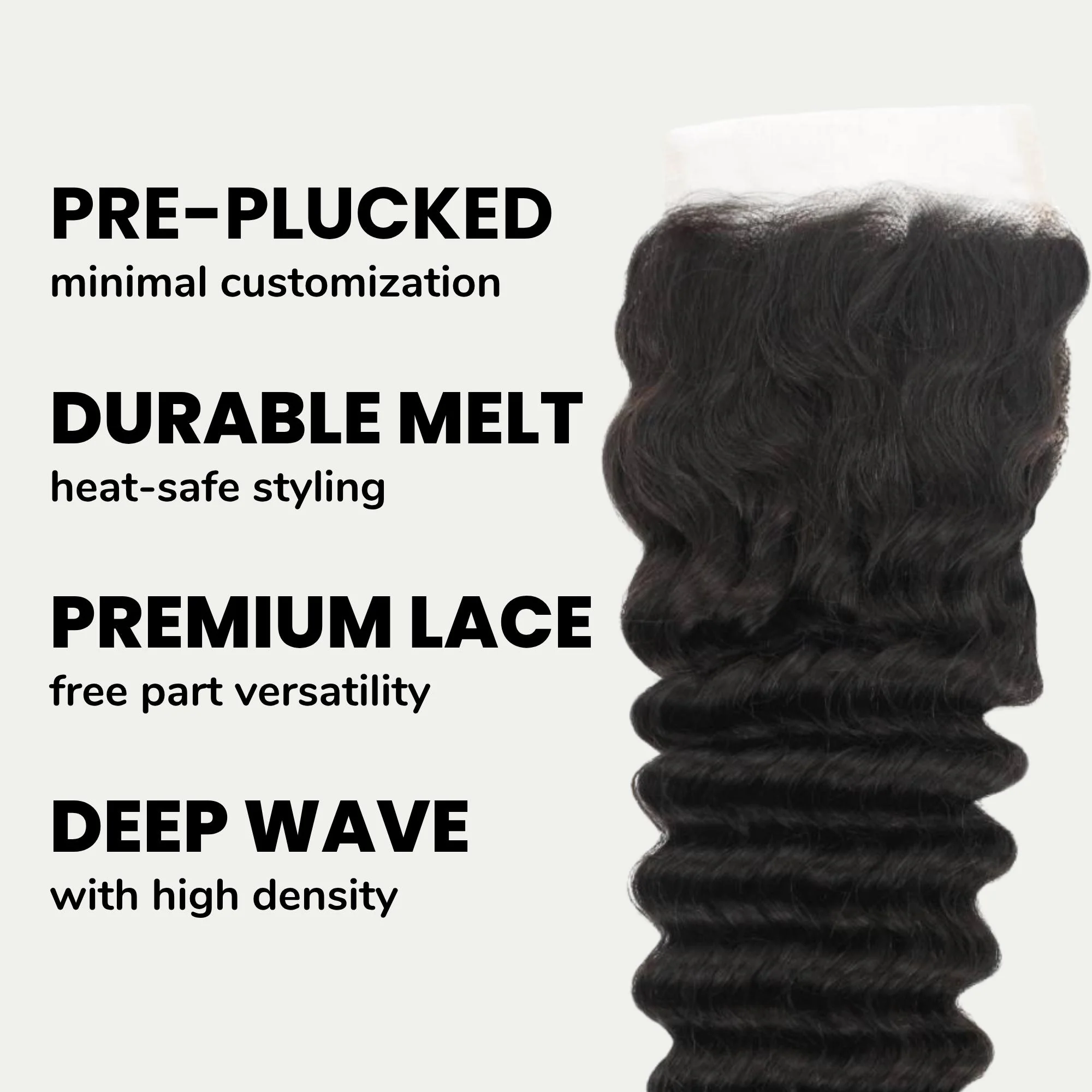 Deep Wave 4x4 HD Lace Human Hair Closure - Image 3