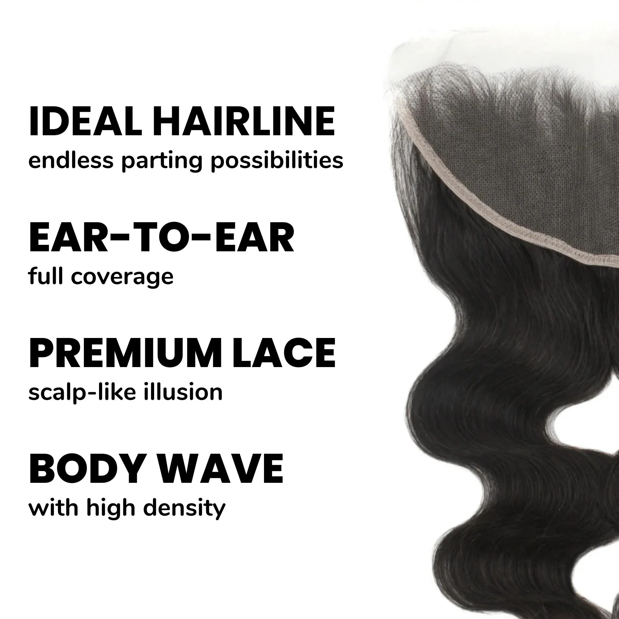 Brazilian Body Wave 13x4 HD Lace Human Hair Frontal - Image 3