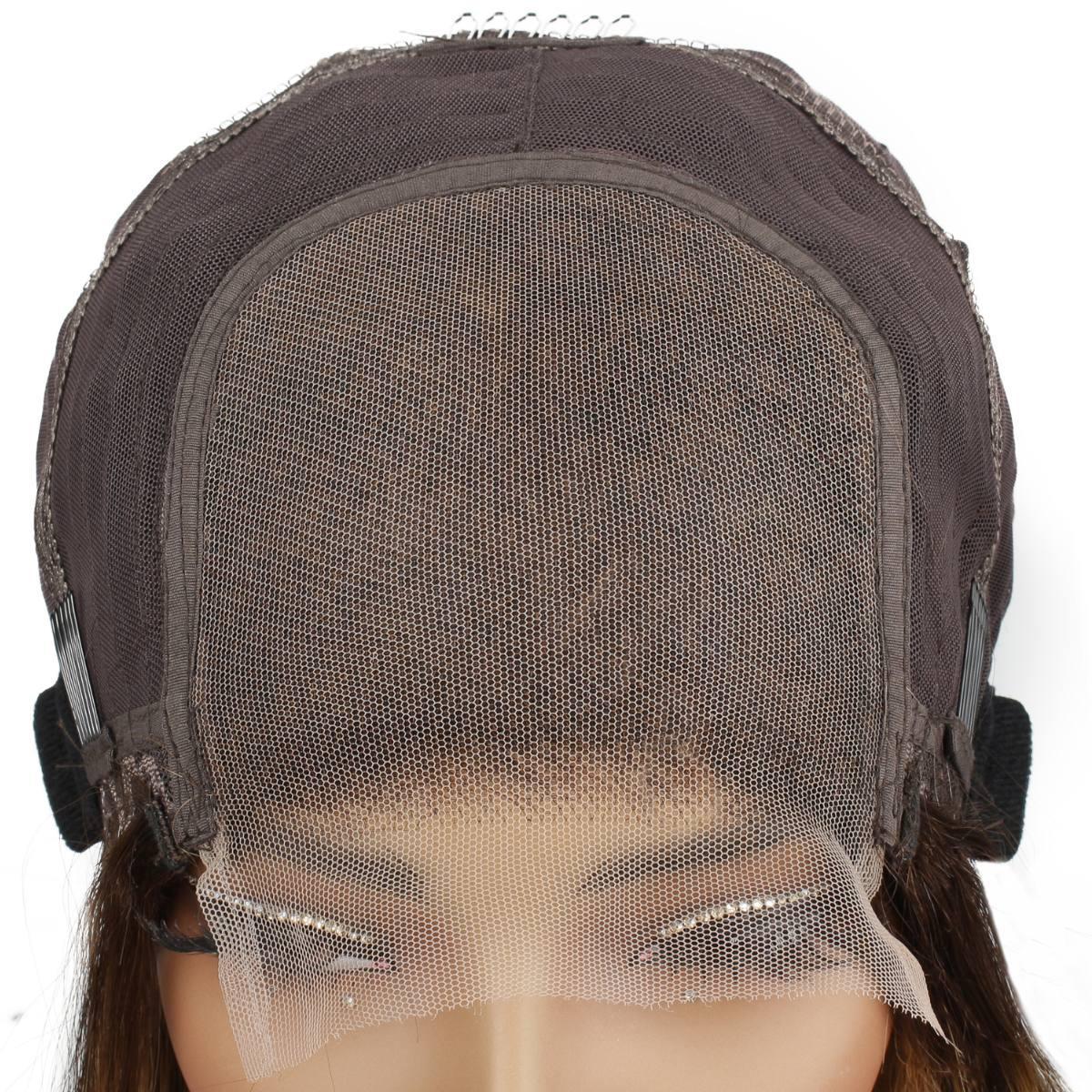 Highlight 4x4 Transparent Closure 100% Human Hair Bang Bob Wig - Image 7