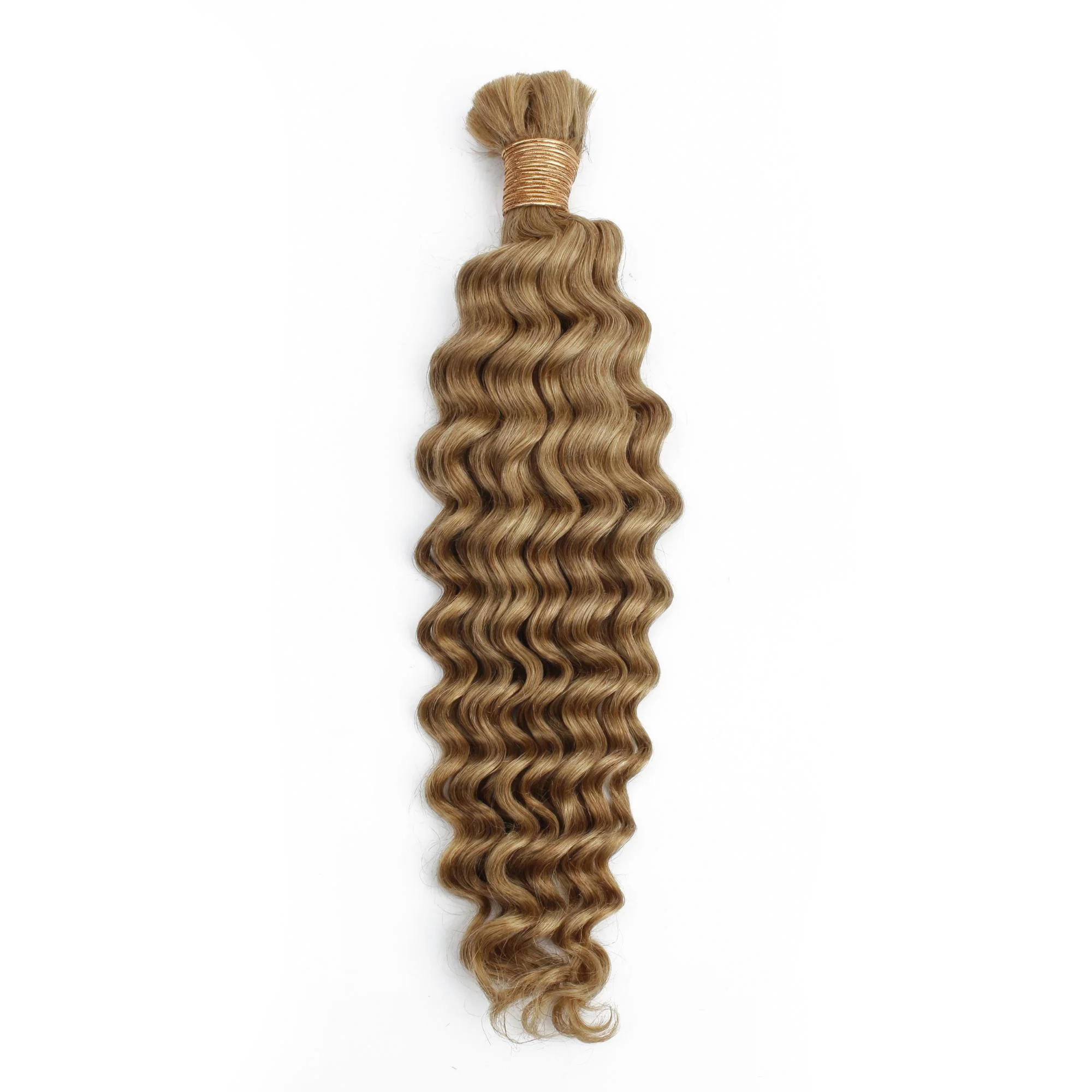 Honey Blonde Deep Wave 27 Bulk 100% Human Braiding Hair - Image 4