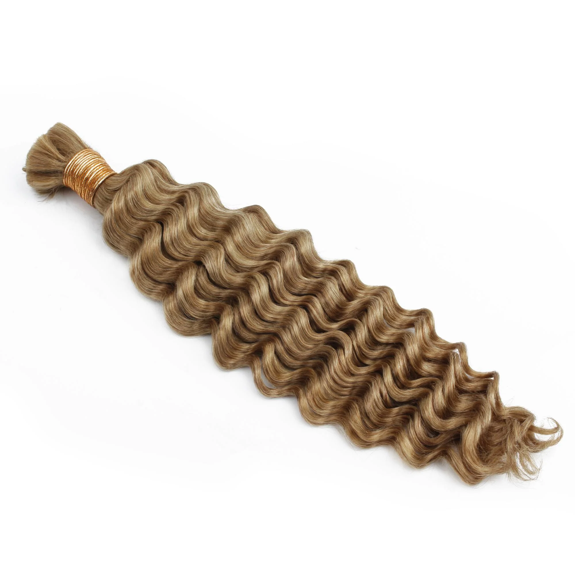Honey Blonde Deep Wave 27 Bulk 100% Human Braiding Hair - Image 5