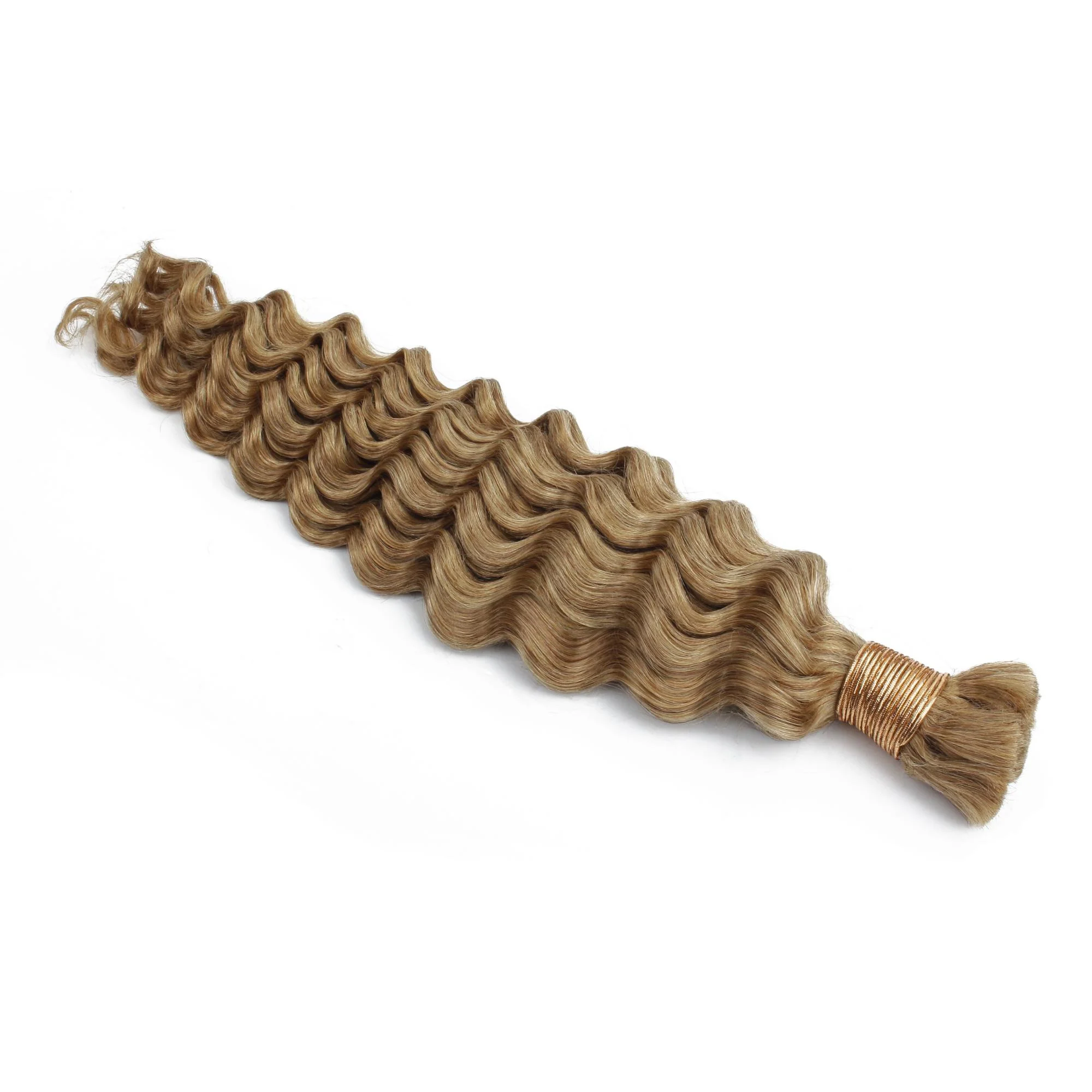 Honey Blonde Deep Wave 27 Bulk 100% Human Braiding Hair - Image 7