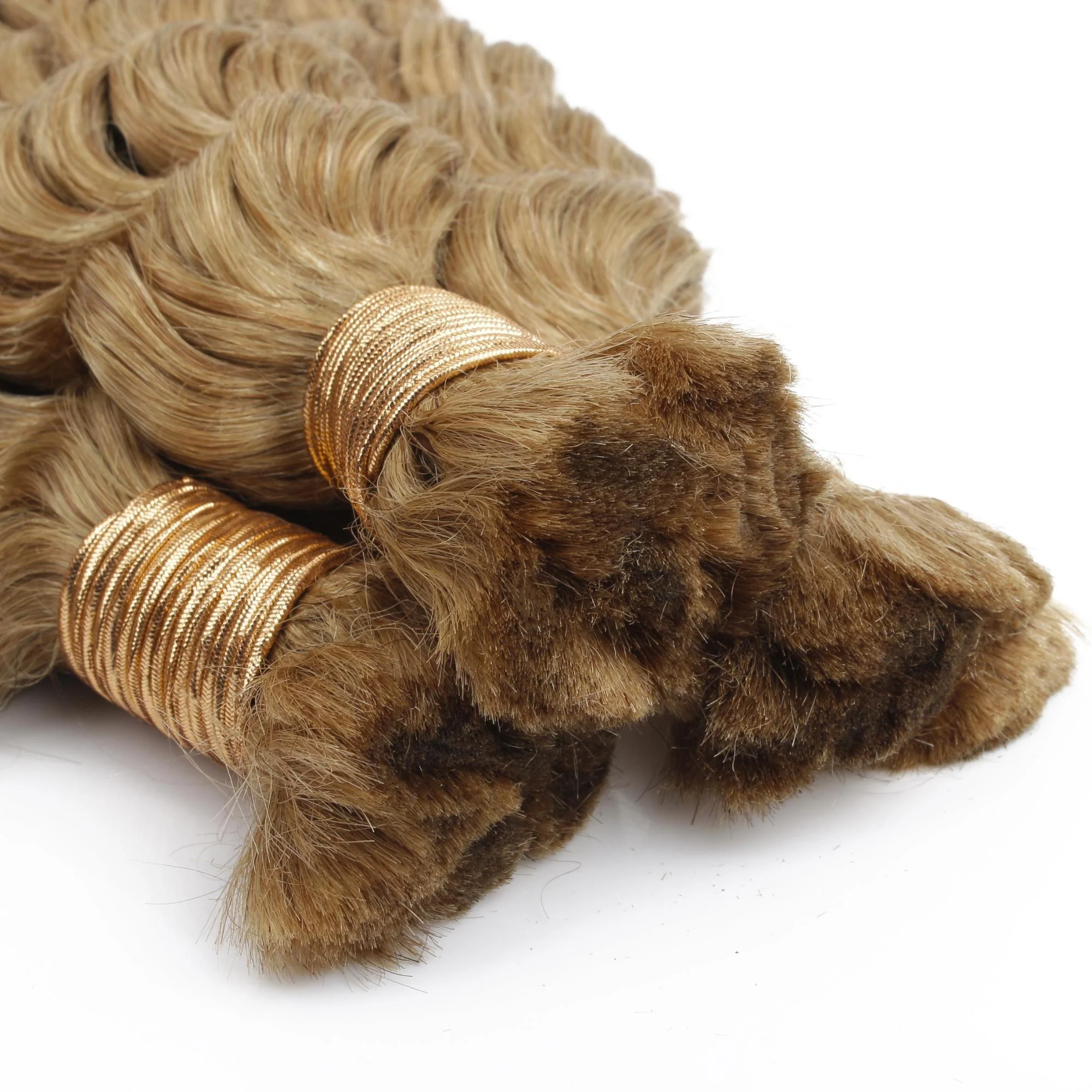 Honey Blonde Deep Wave 27 Bulk 100% Human Braiding Hair - Image 8