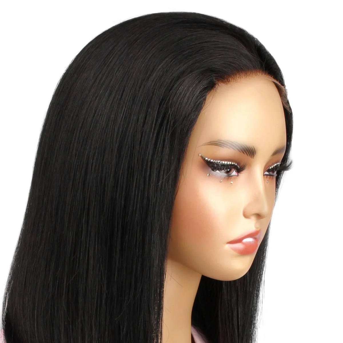 Jet Black 4x4 HD Lace Closure 100% Human Hair Bob Wig - Image 3
