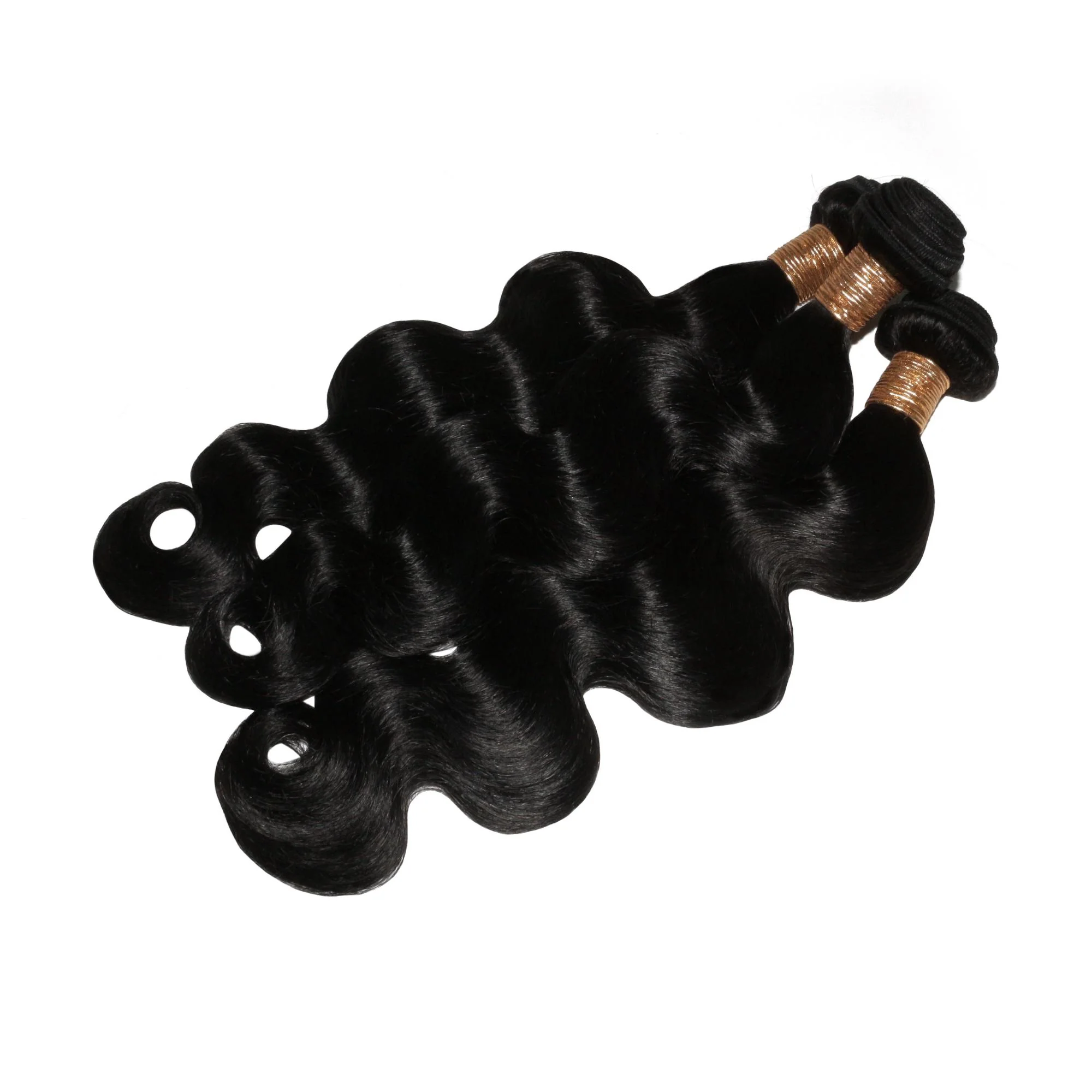 Jet Black Body Wave 100% Human Hair Bundle Deals - Image 5