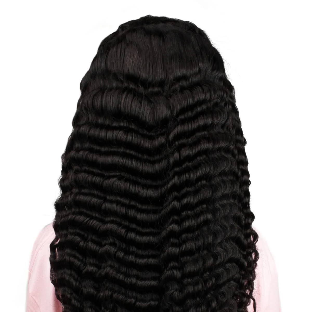 Jet Black Deep Wave 13x4 HD Lace Front Wig - Image 5