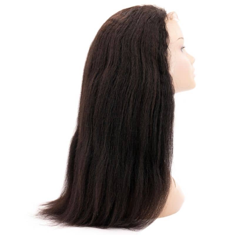 Kinky Straight 4x4 Transparent Lace 100% Human Hair Closure Wig - Image 4