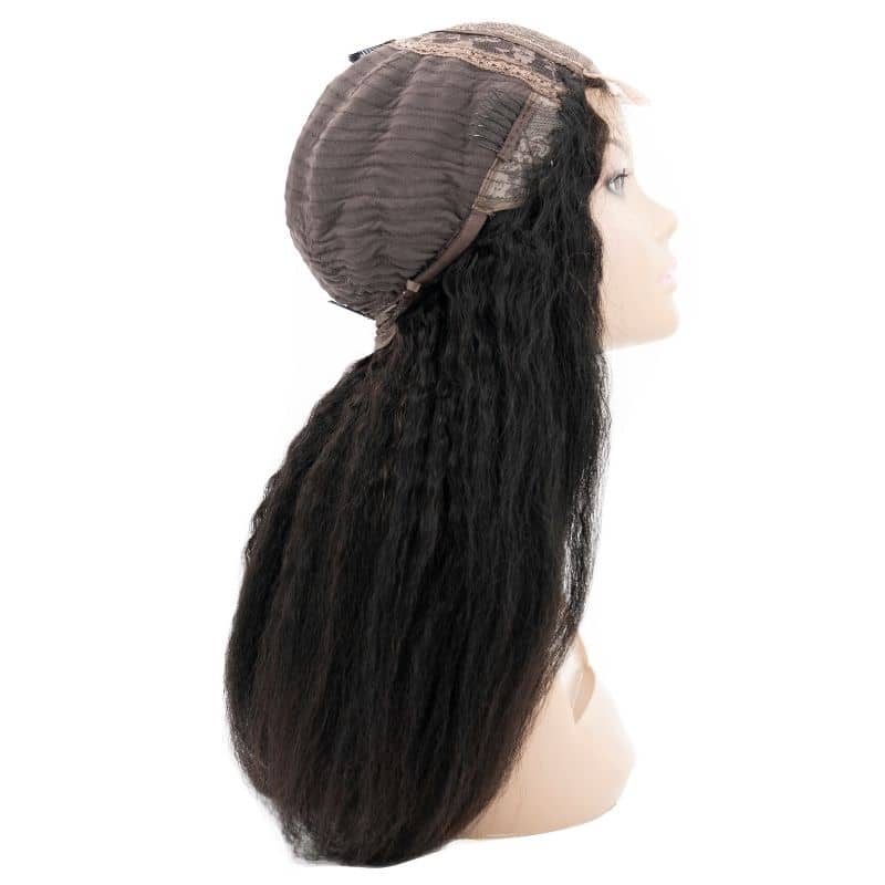 Kinky Straight 4x4 Transparent Lace 100% Human Hair Closure Wig - Image 5