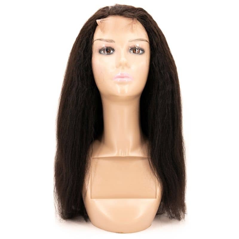 Kinky Straight 4x4 Transparent Lace 100% Human Hair Closure Wig - Image 6